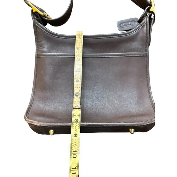 Vintage Coach Women's 9966 legacy Brown Zip Top Leather Shoulder Straps Bag - Picture 8 of 10